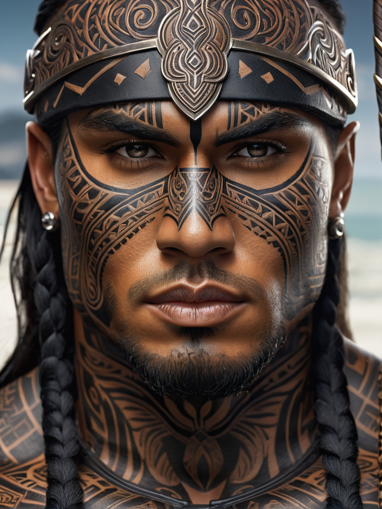 Tatodays 2 x Temporary tattoo Hawaiian full arm aztec stick on black maori  tribal body art sticker transfer for arms shoulder Aztec Polynesian Samoan  Hawaiian for adult men and women luau fancy