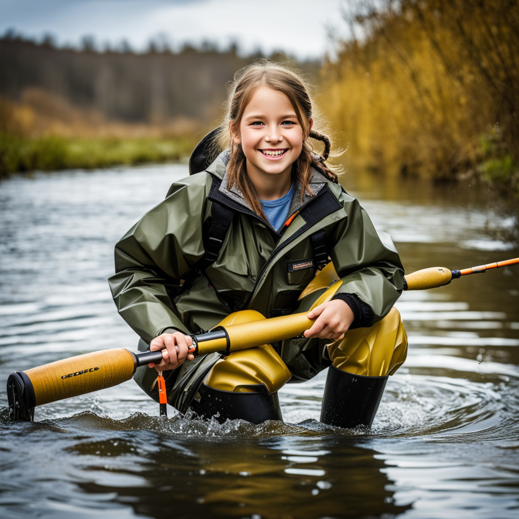 ein Mädchen in einem pullover das alleine in einer waldlichtung am fluss  sitzt - Playground