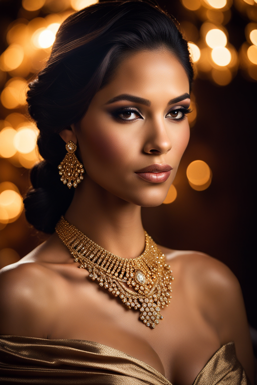 Create a visually stunning image showcasing our latest jewelry