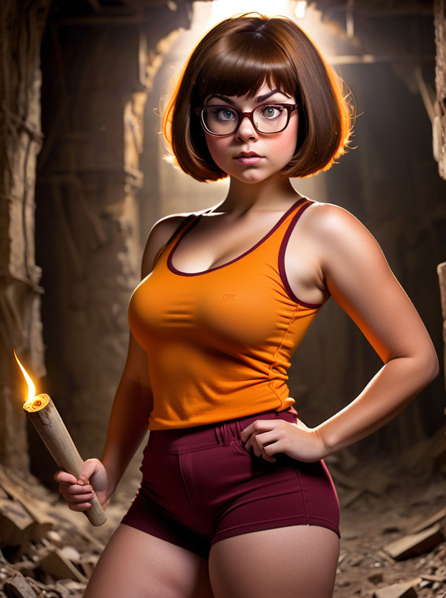 super sexy Velma cosplay