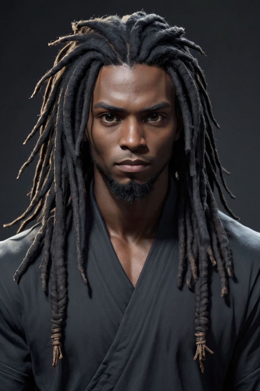 black man with dreadlocks