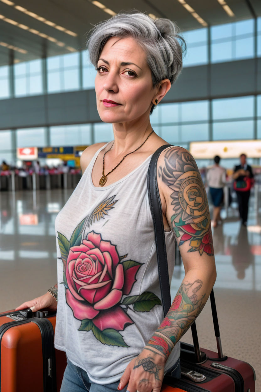 a woman tattooed