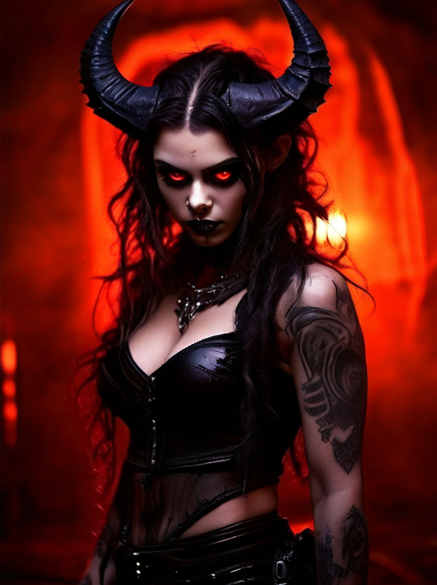 women demonic halloween costume