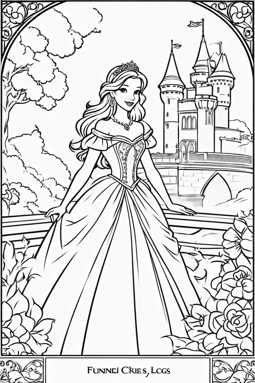 Princess themed coloring book pages by z462qmqsxs - Playground