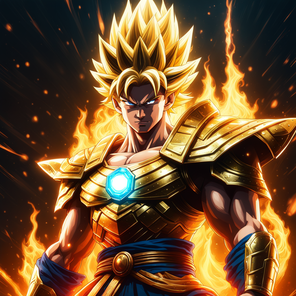 Metal Golden Vegeta , full body, cinematic, Midjourney