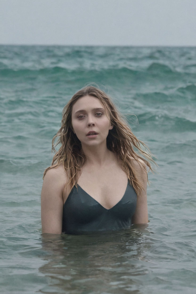 Elizabeth olsen under water