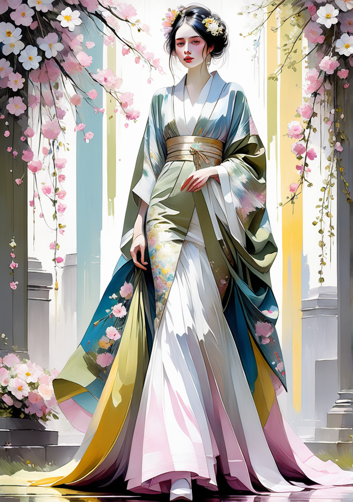 Kimono 2024 dress drawing