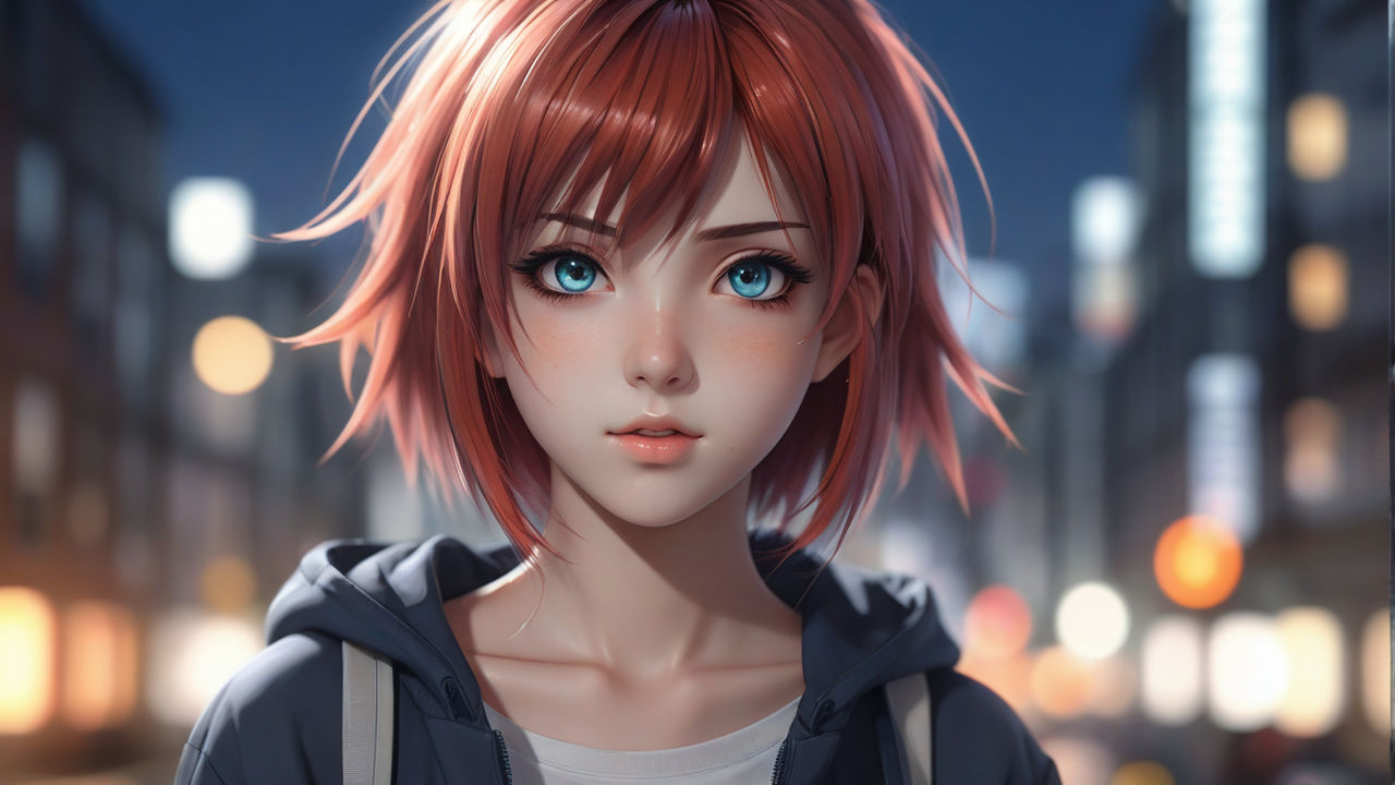 Anime character cute short hair