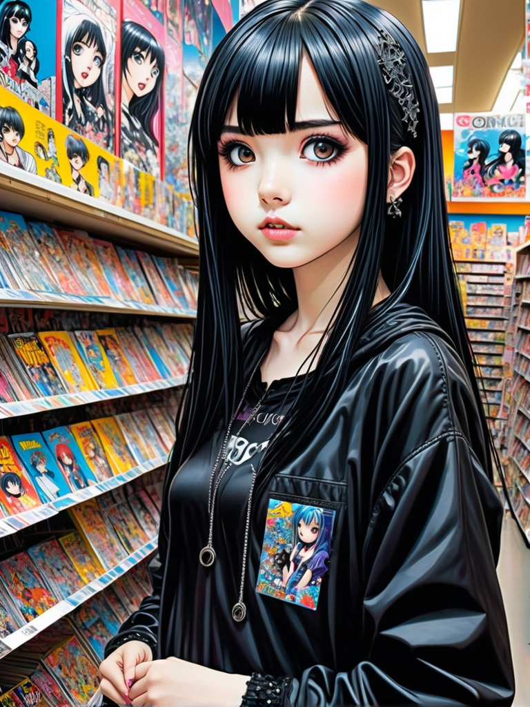 Goth anime girl - Playground