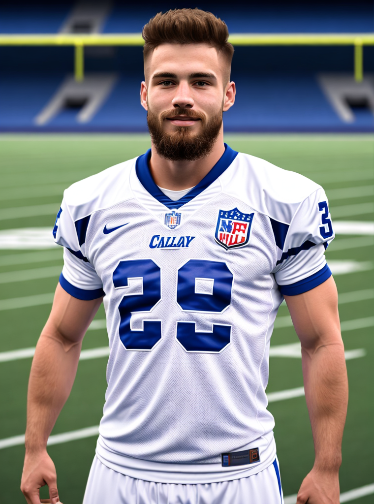 facial portrait of nfl detroit lions uniform - Playground AI