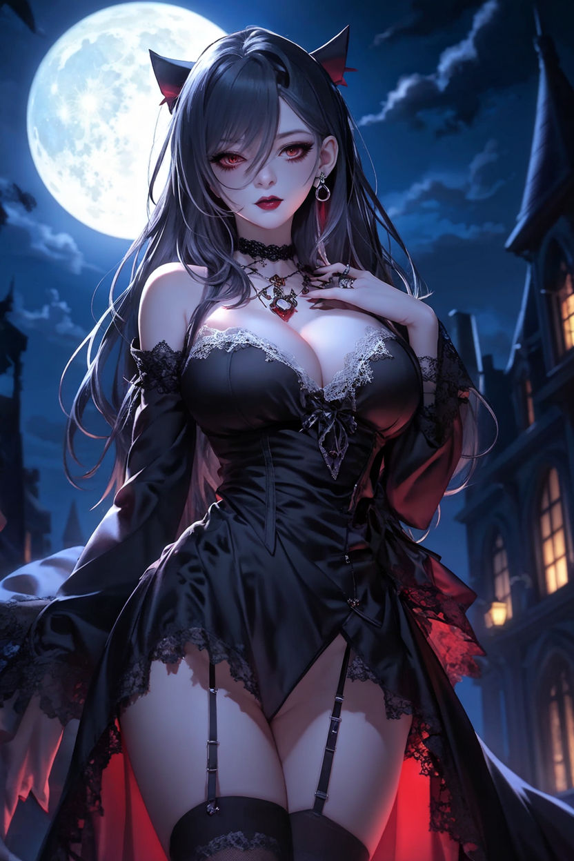 a girl anime sexy vampire