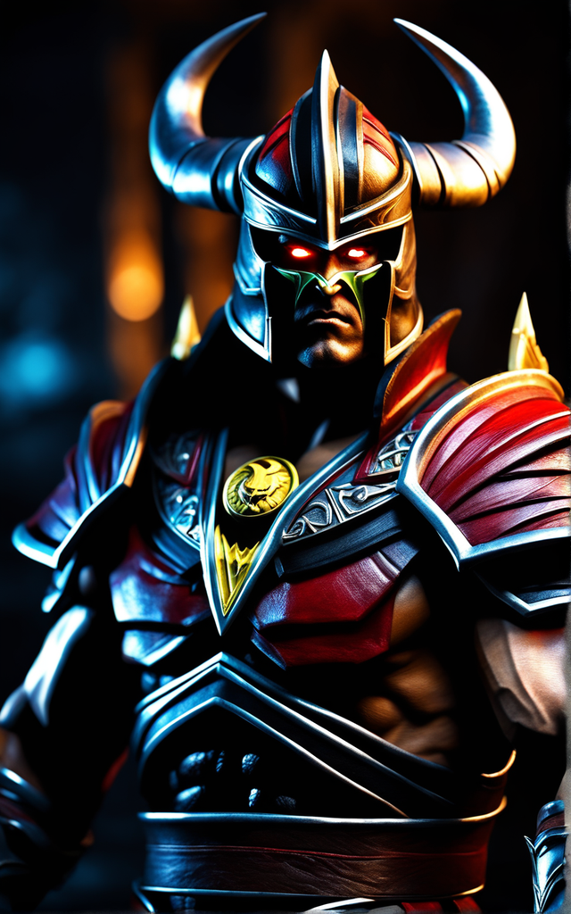 a portrait of shao kahn, digital painting, masterpiece, Stable Diffusion