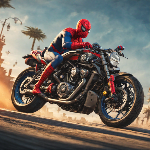 Spiderman motorbike ride clearance on