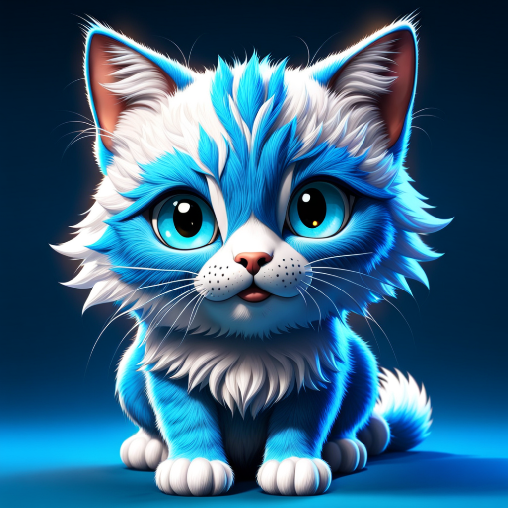 Smurf Cat Whimsy: Embrace Adorable Magic in Feline Blue 