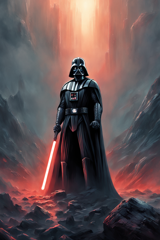 highly detailed portrait of dark and powerful Darth Vader - Playground