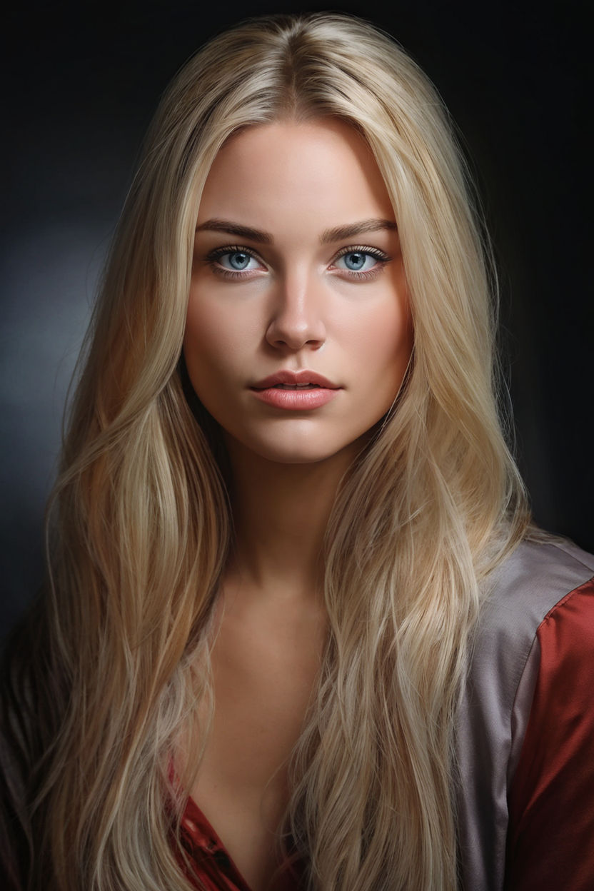 Beautiful swedish platinum blonde woman