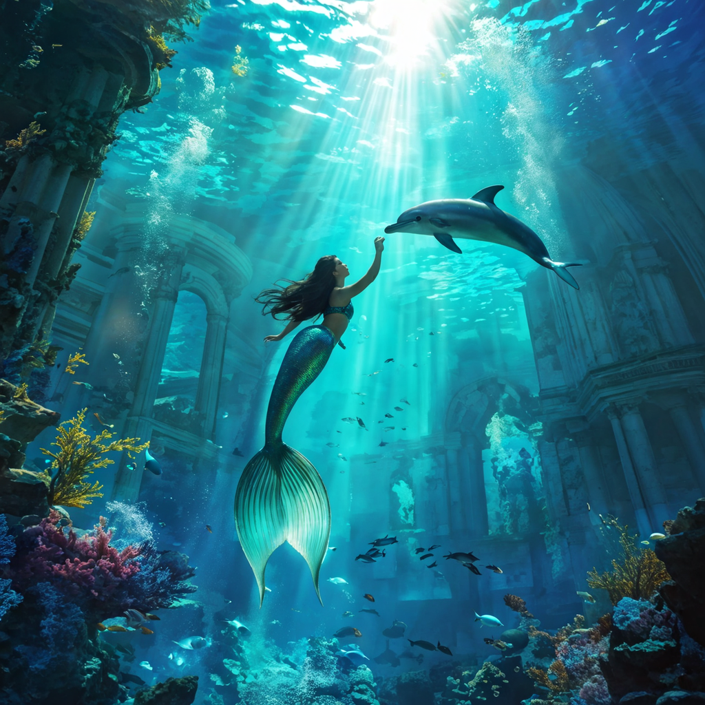 Atlantis under water by Claudia C. Knauer - Playground